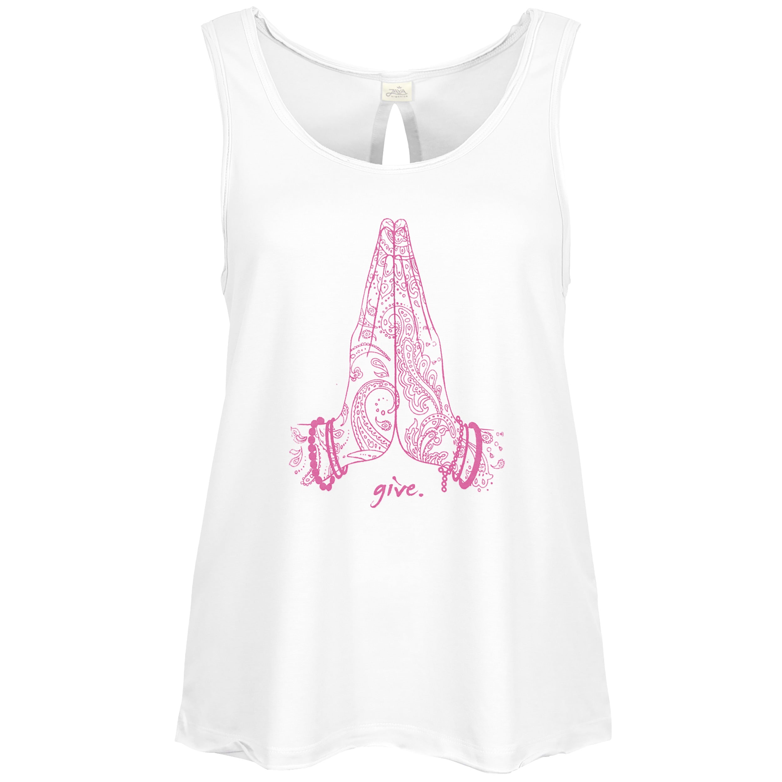 Yoga-Top Alaska -  white-pink - YOGISHOP