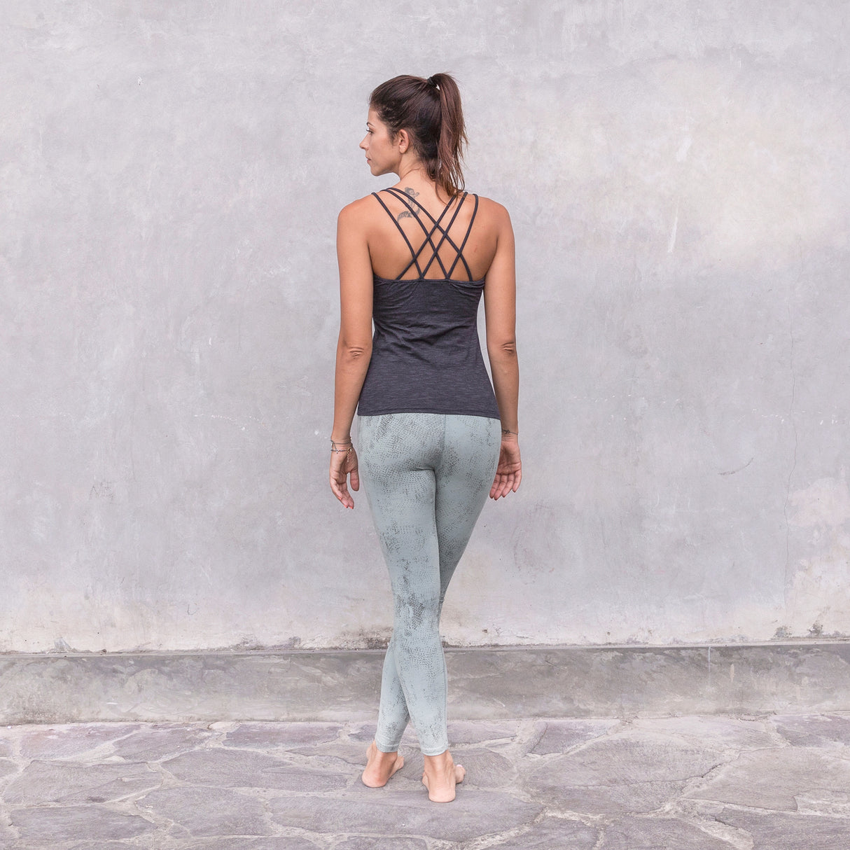 Yoga-Top "Nouri" - antracite melange - YOGISHOP
