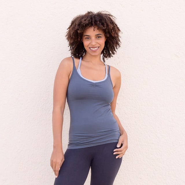 Yoga-Top Sofia - bluegrey - YOGISHOP