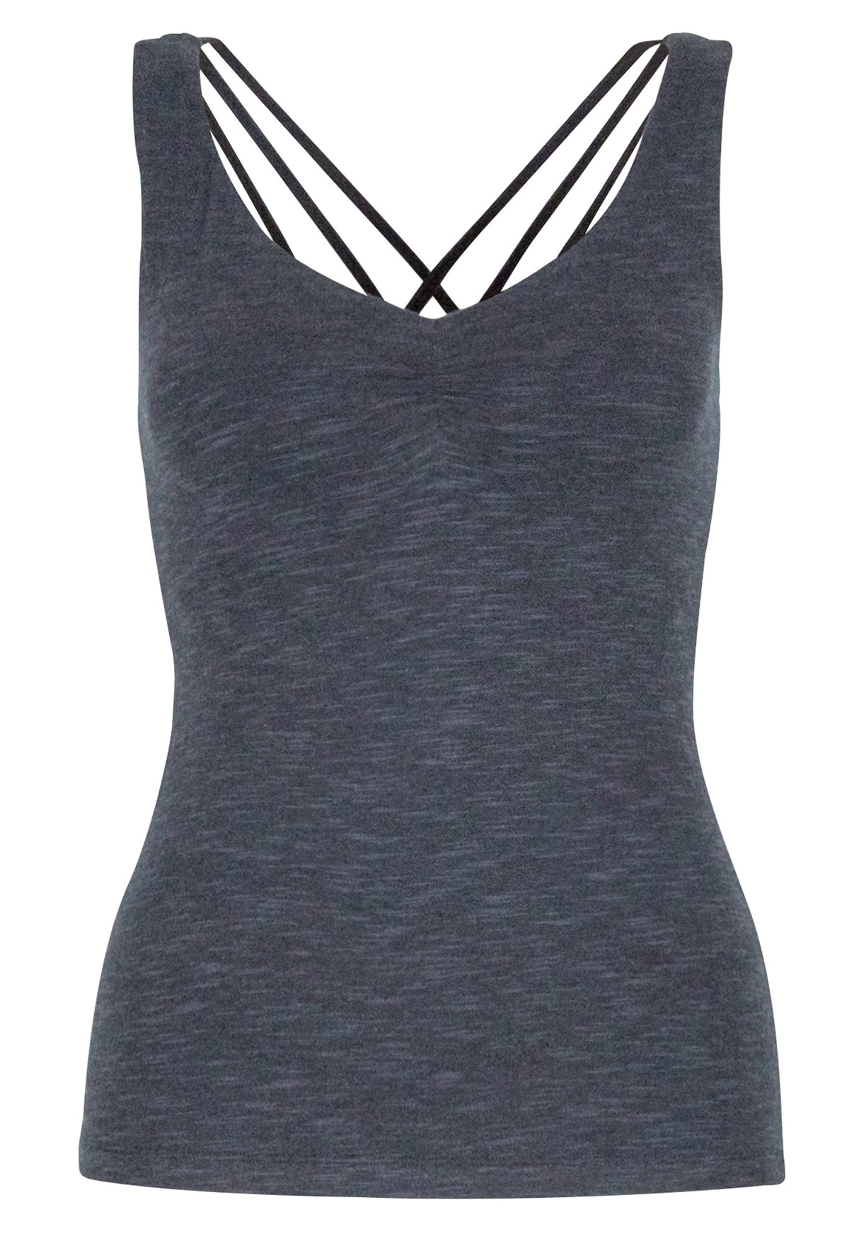 Yoga-Top "Nouri" - antracite melange - YOGISHOP