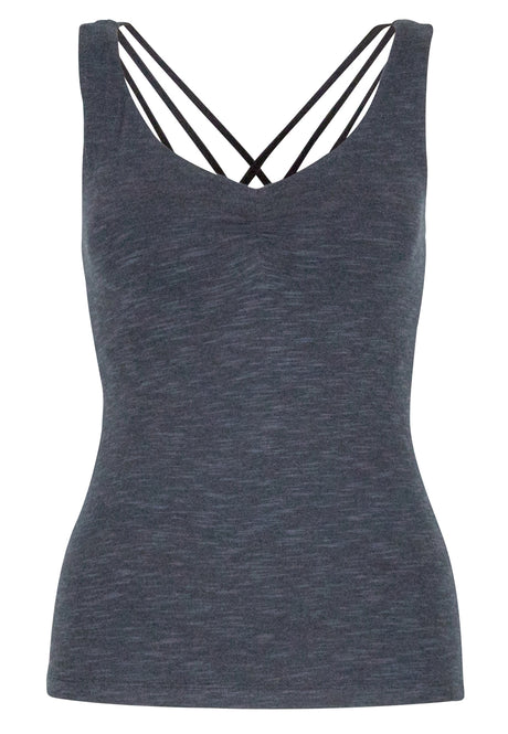 Yoga-Top "Nouri" - antracite melange - YOGISHOP