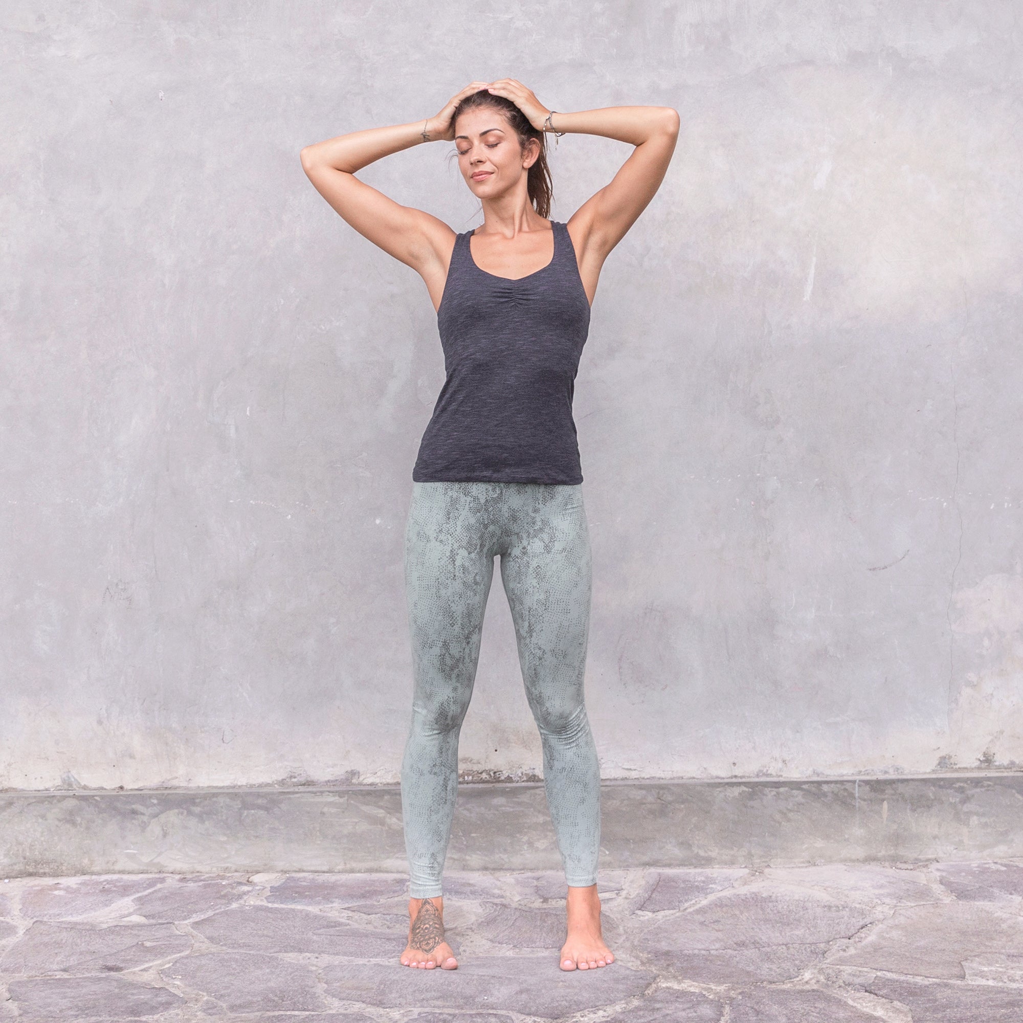 Yoga-Top "Nouri" - antracite melange - YOGISHOP