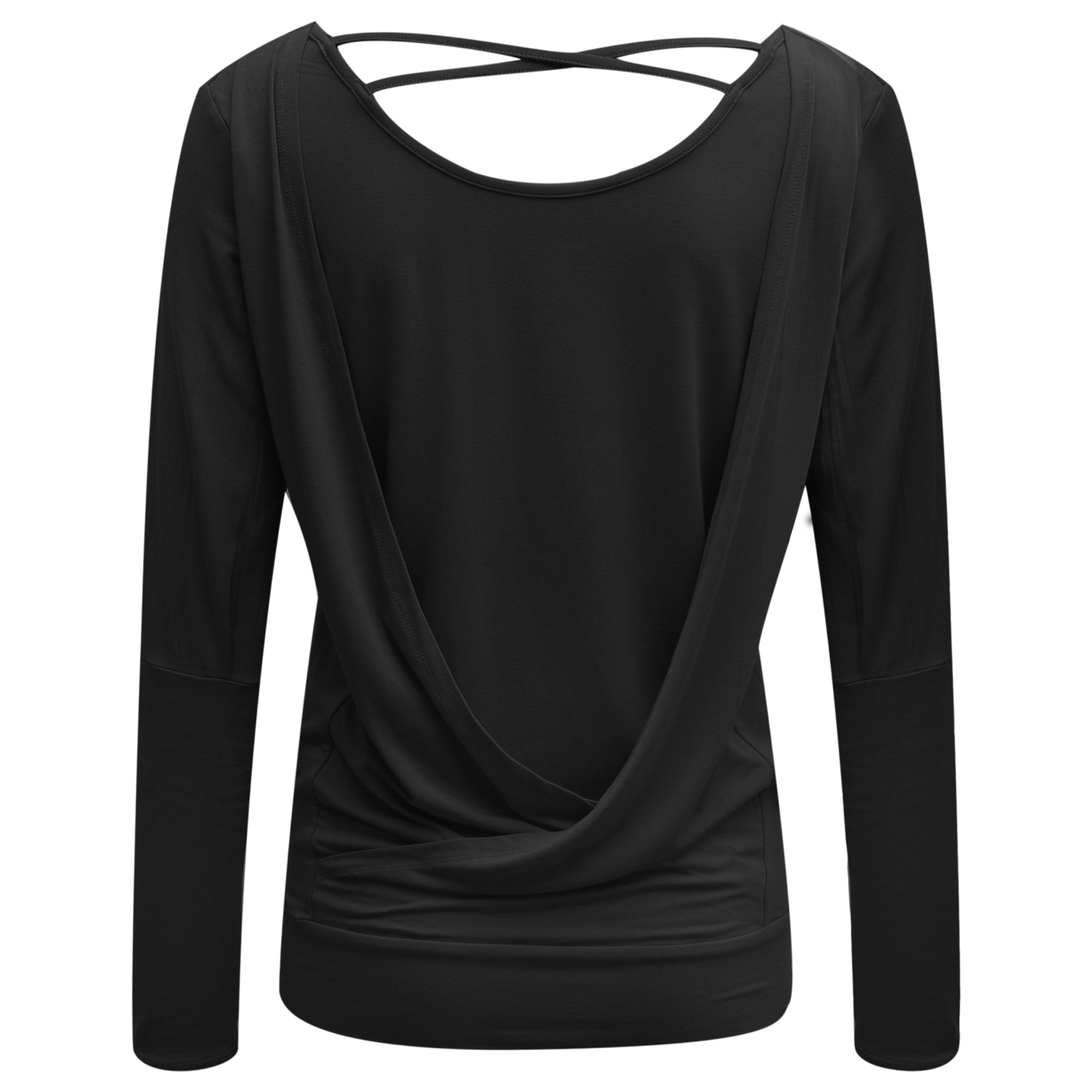Yoga-Longsleeve flowing shakti "ala" - black - YOGISHOP