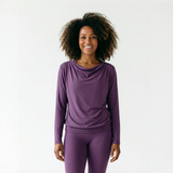 Yoga-Longsleeve flowing shakti "ala" - elderberry