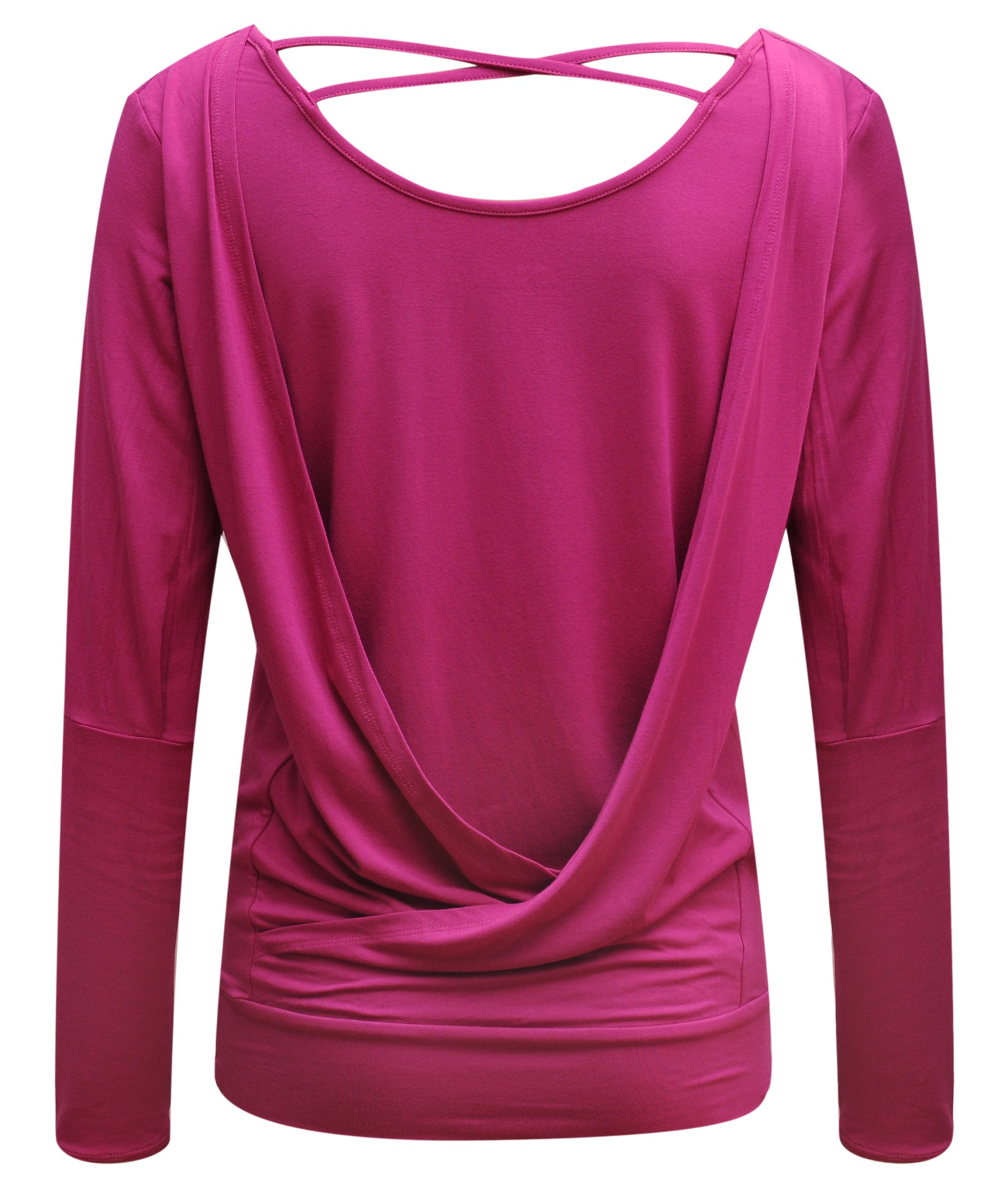 Yoga-Longsleeve flowing shakti "ala" - raspberry - YOGISHOP
