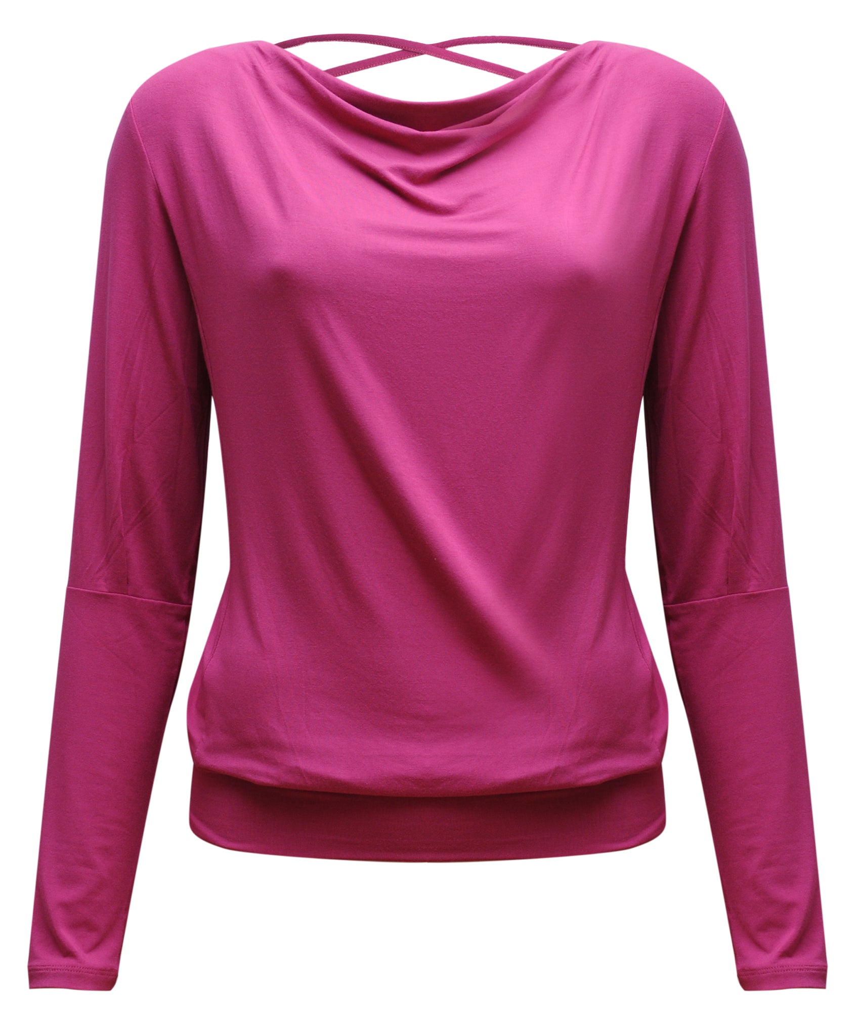 Yoga-Longsleeve flowing shakti "ala" - raspberry - YOGISHOP