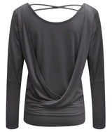 Yoga-Longsleeve flowing shakti "ala" - stonehenge - YOGISHOP