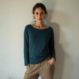 Yoga-Longsleeve "rheia" - pine green
