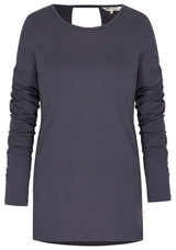 Yoga-Top "Open Back" - pebble - YOGISHOP