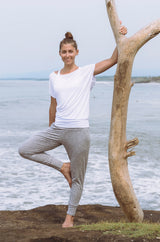 Yoga-Pants "Mari" - nightblue melange - YOGISHOP