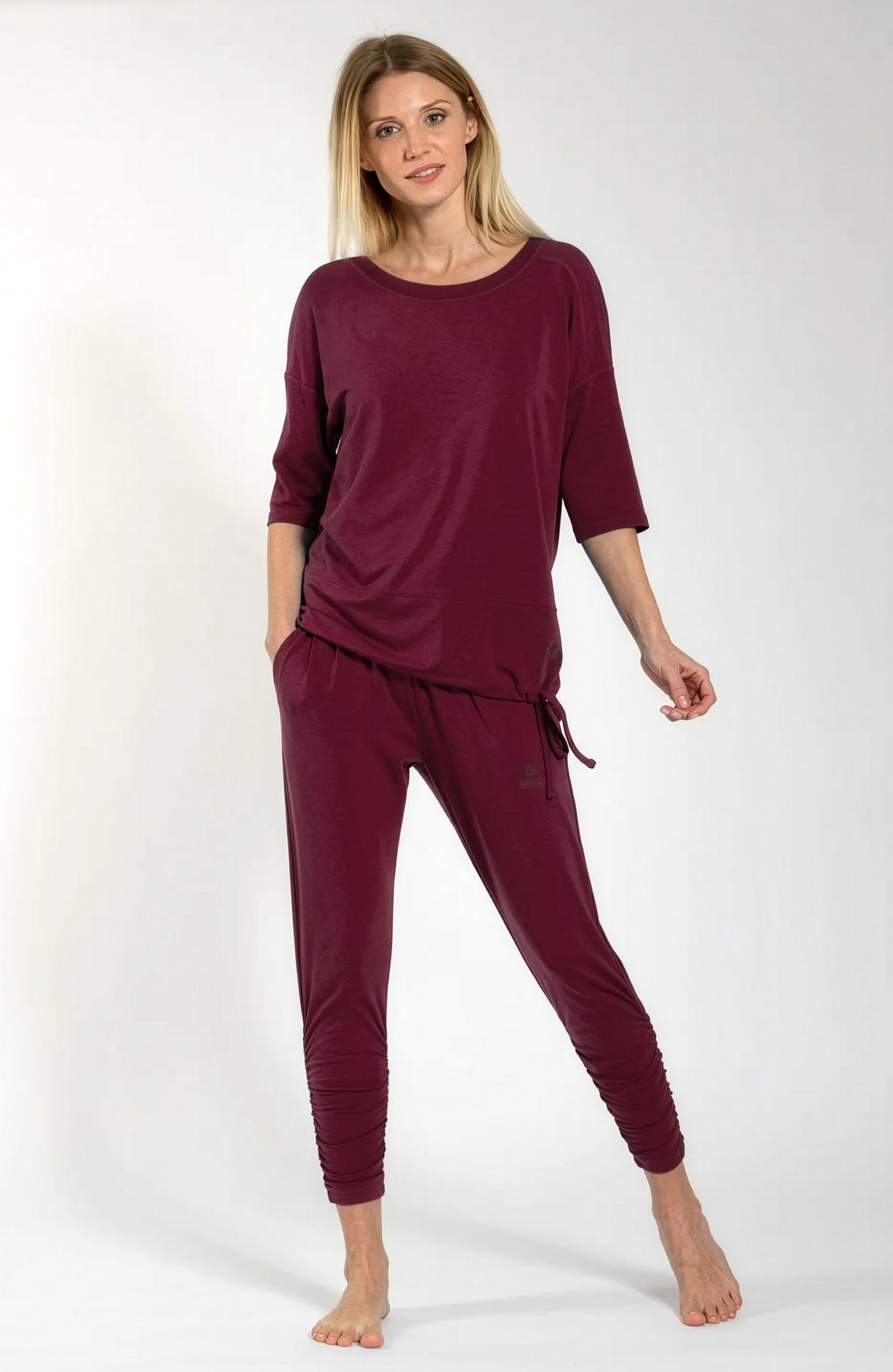 T-shirt de yoga Sara - Dark Red