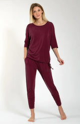 T-shirt de yoga Sara - Dark Red