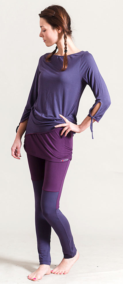 Yoga Skirt Legging, purple - YOGISHOP