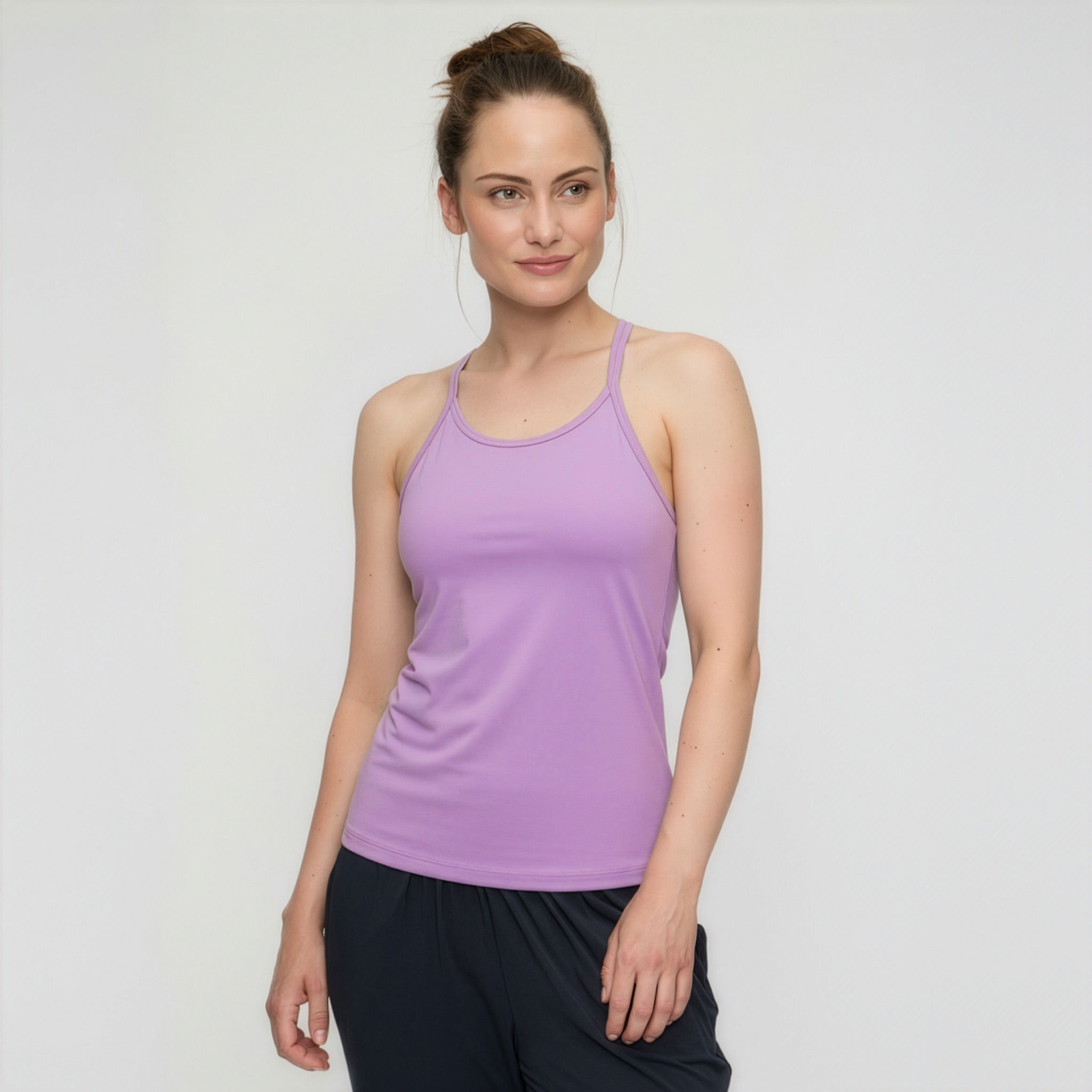 Yoga-Bra Spaghetti Top - lilac
