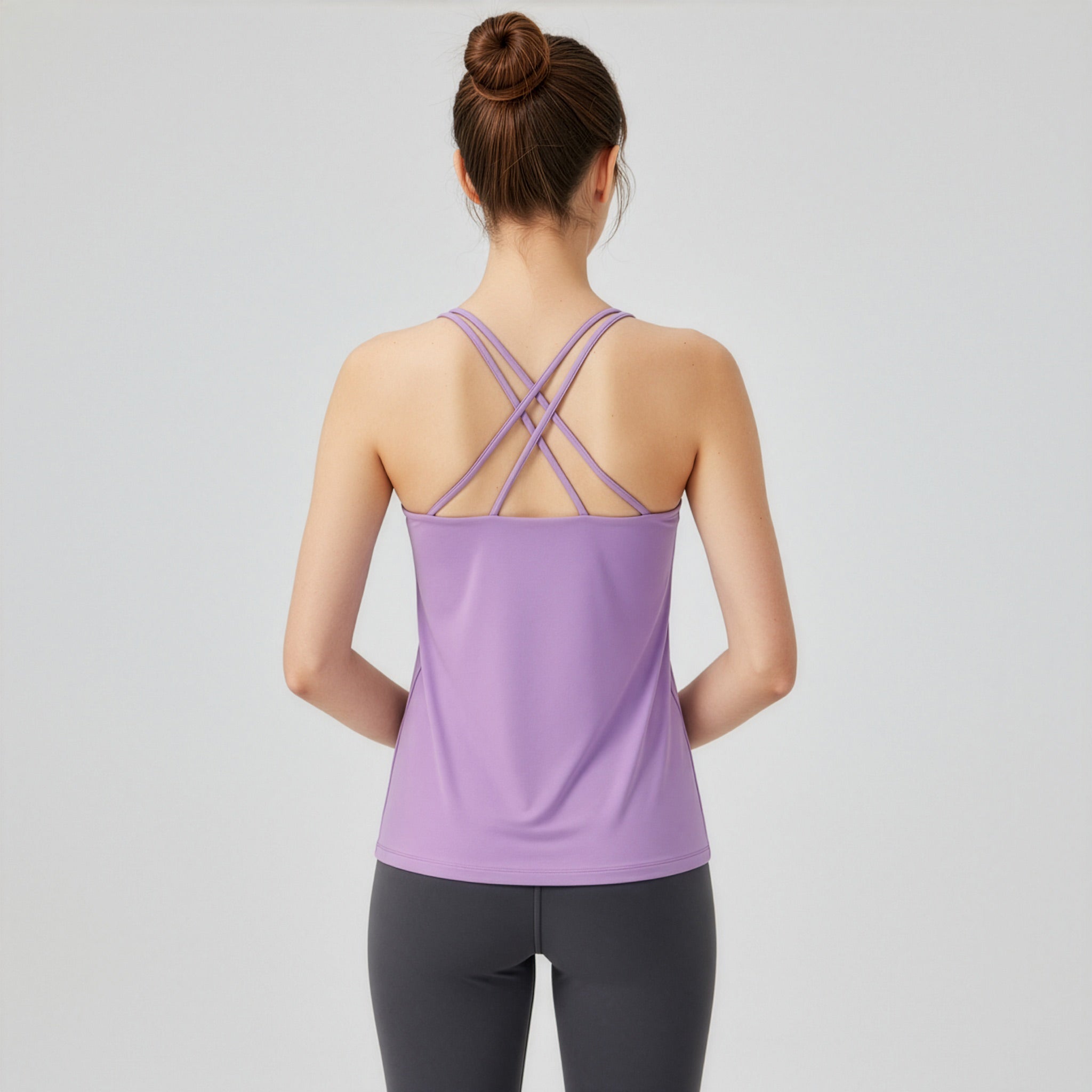 Yoga-Bra Spaghetti Top - lilac