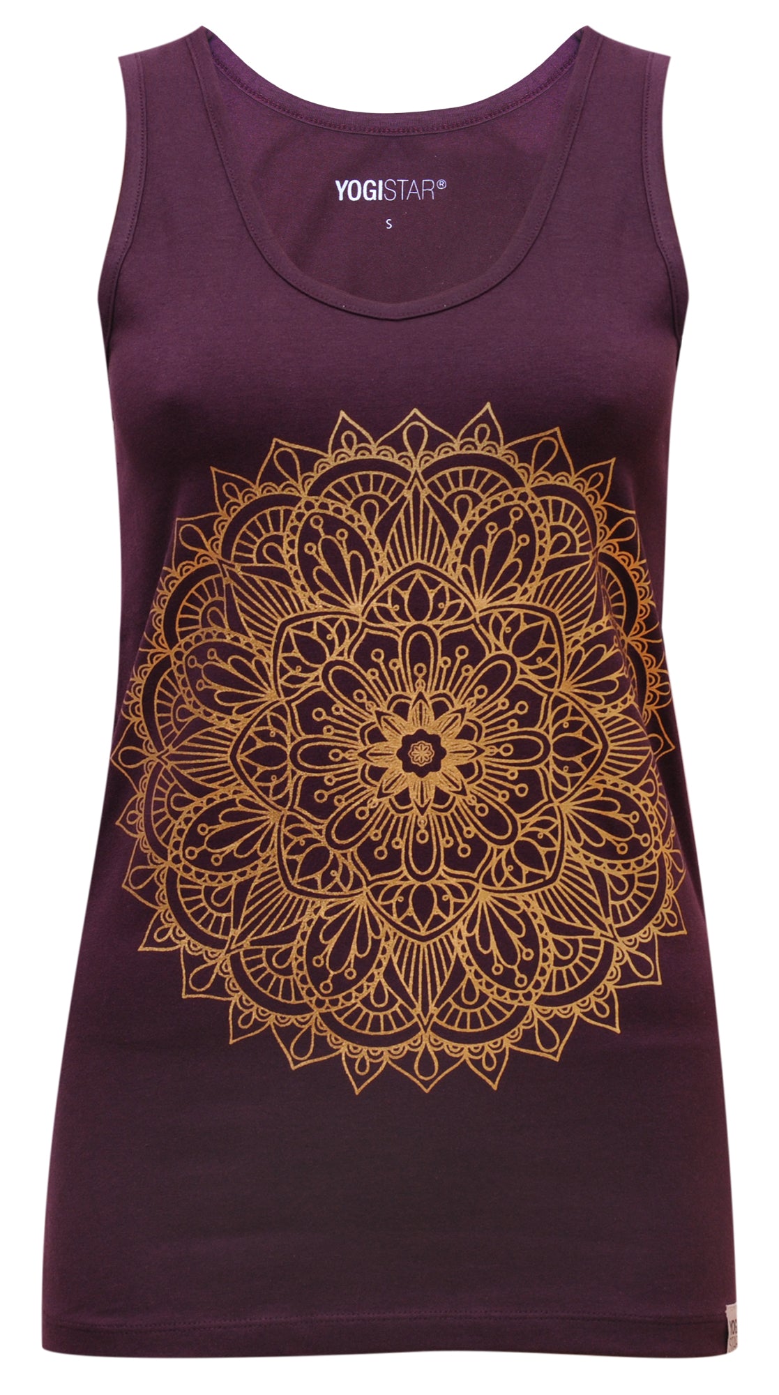 Yoga-Tank-Top „mandala“ - berry/gold - YOGISHOP