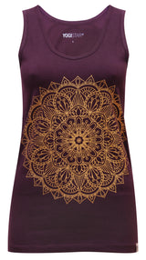 Yoga-Tank-Top „mandala“ - berry/gold - YOGISHOP