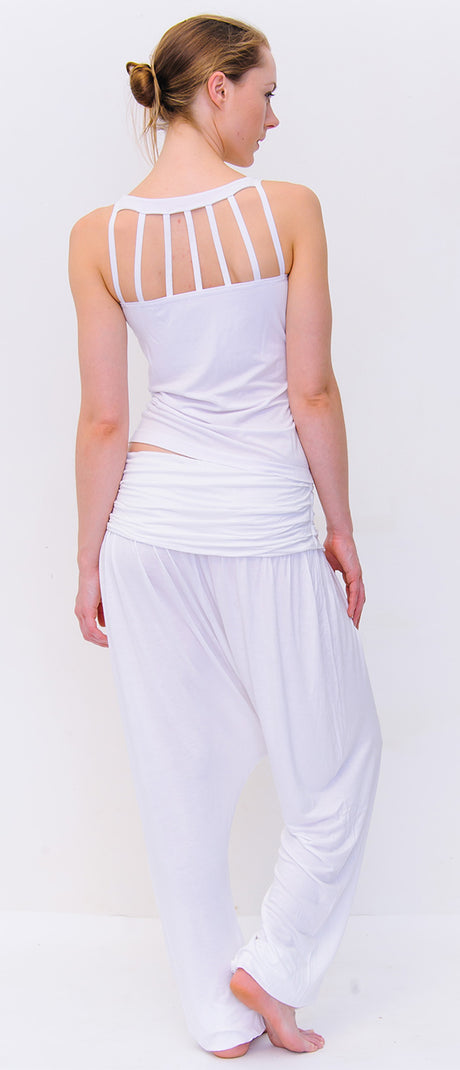 Yoga-Top "Chaturanga", white - YOGISHOP