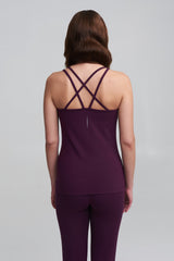 Yoga-Top "conquer cami"- berry - YOGISHOP