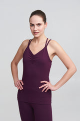 Yoga-Top "conquer cami"- berry - YOGISHOP