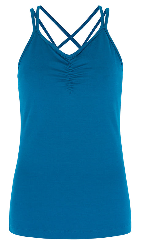 Yoga-Top "conquer cami"- teal - YOGISHOP