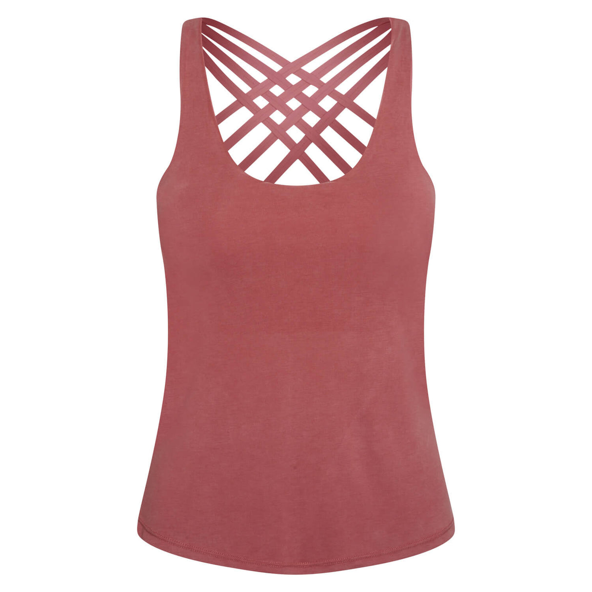 Yoga-Top Nira mit integriertem BH - rusty red - YOGISHOP