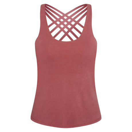 Yoga-Top Nira mit integriertem BH - rusty red - YOGISHOP