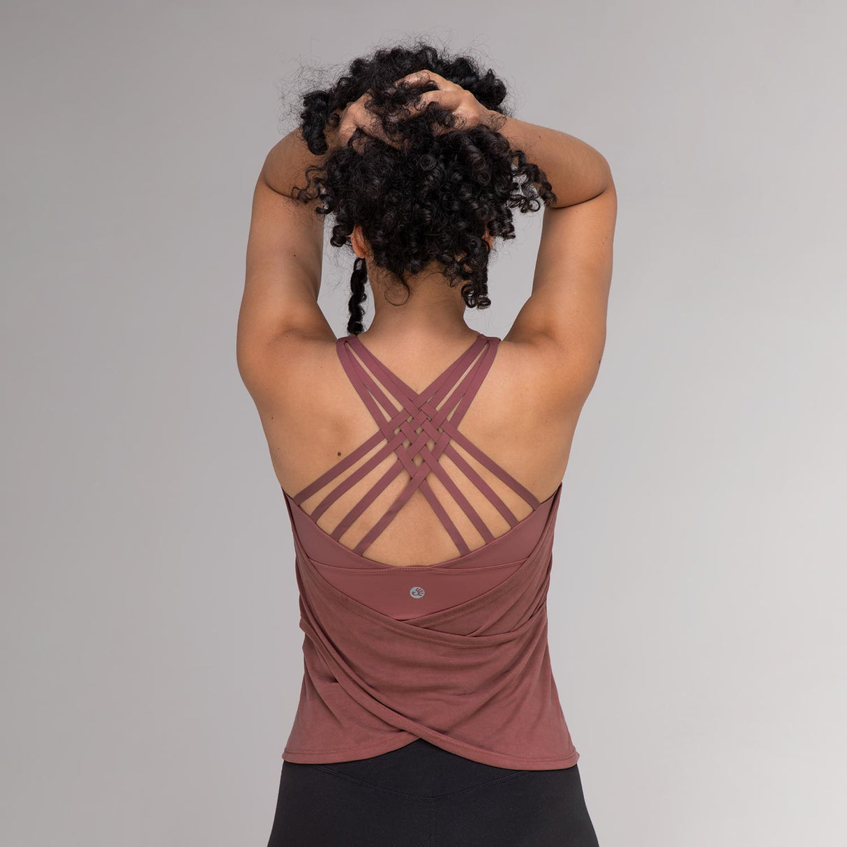 Yoga-Top Nira mit integriertem BH - rusty red - YOGISHOP