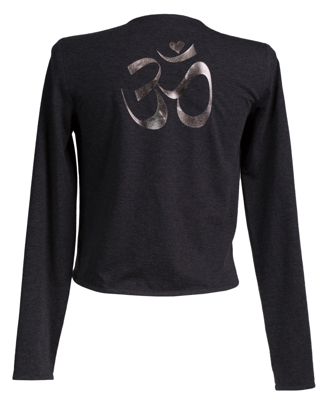 Yoga Wrap Jacket "OM" - melange grey - YOGISHOP