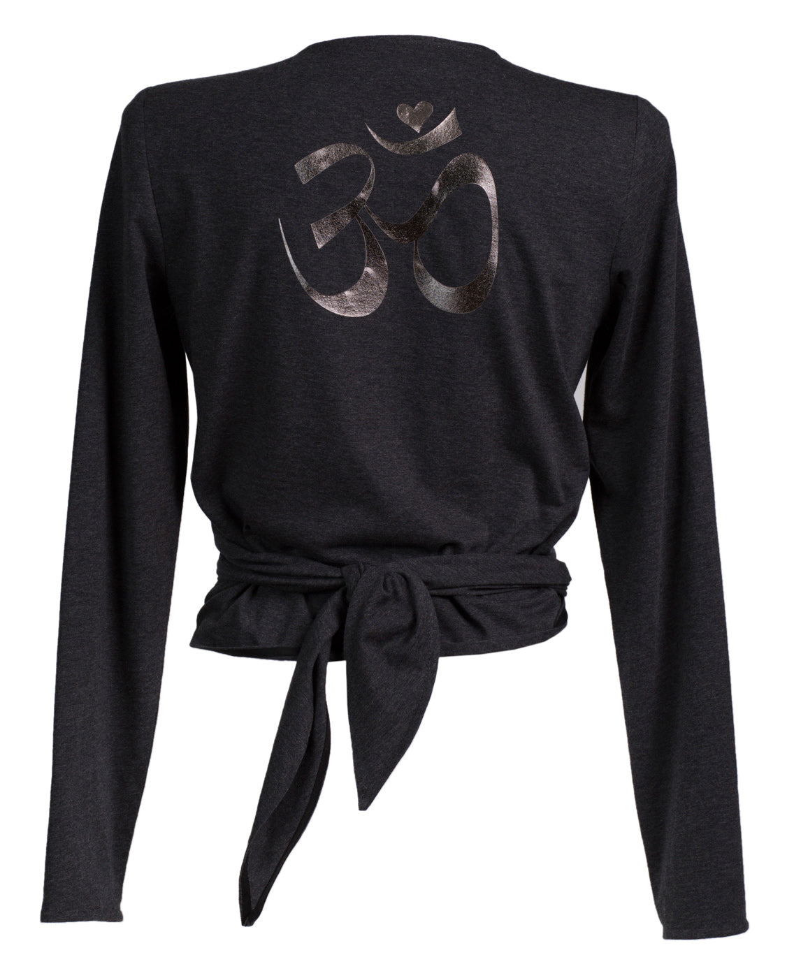 Yoga Wrap Jacket "OM" - melange grey - YOGISHOP