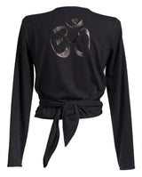 Yoga Wrap Jacket "OM" - melange grey - YOGISHOP