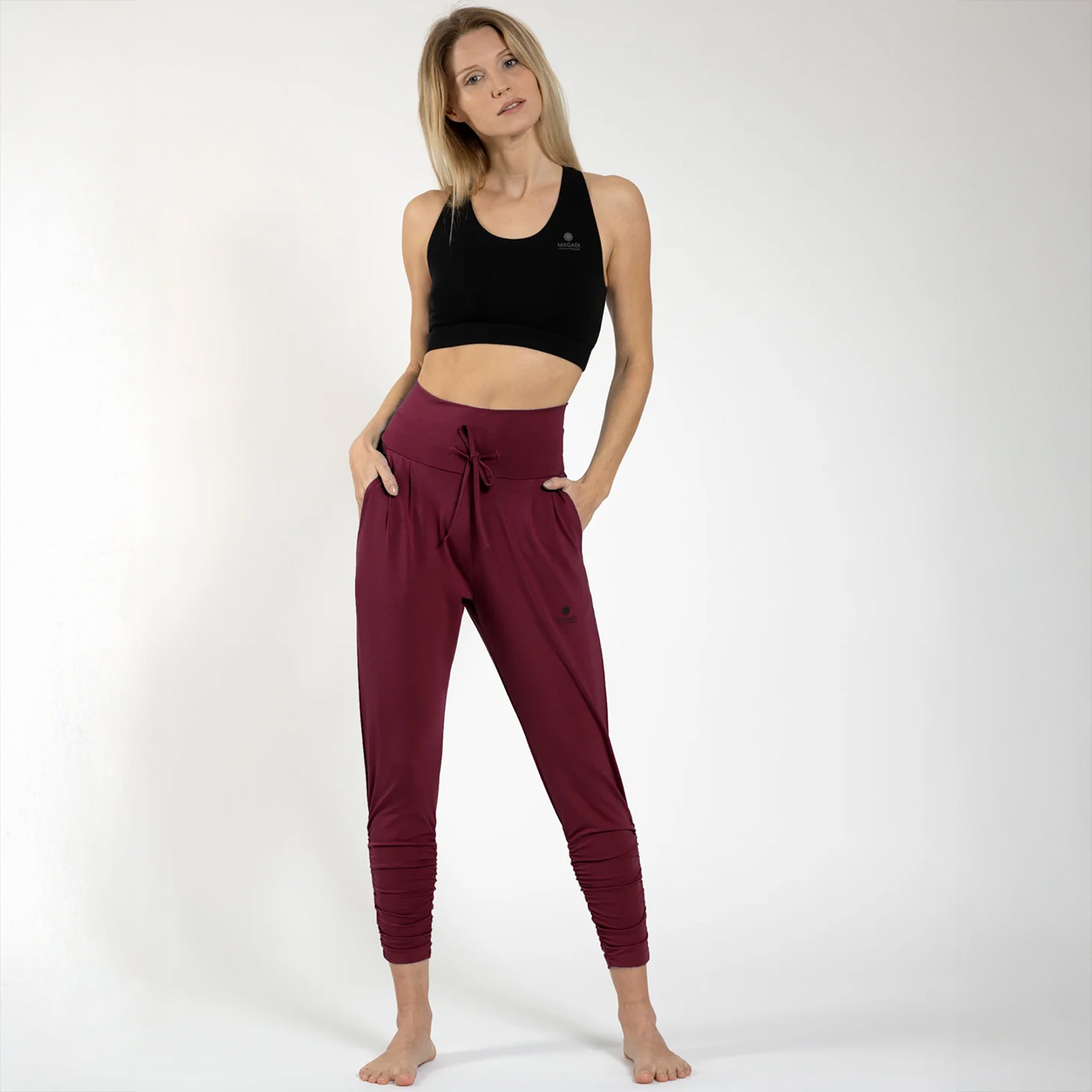 Pantalones de yoga Francis - Rojo oscuro