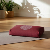 Yogakissen - klein - Blume des Lebens - mit Bio Dinkelspelz-Füllung