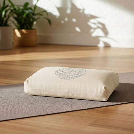 Yogakussen - klein - levensbloem - met kapok vulling