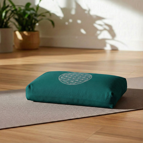 Yogakussen - klein - levensbloem - met kapok vulling