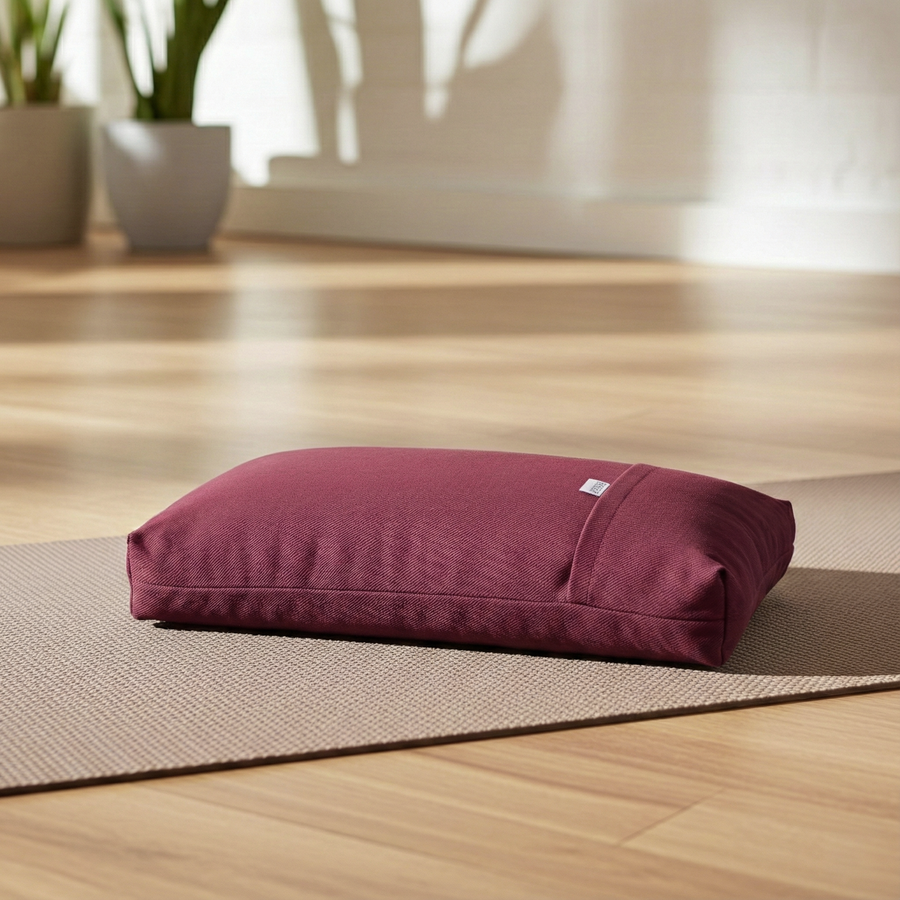 Yogakissen - klein - Blume des Lebens - mit Kapok-Füllung