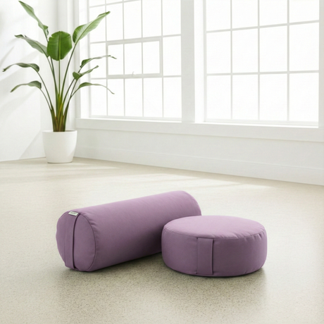 Yogaset Ananda (Dhyana meditatiekussen + Samtosha Yoga Bolster )