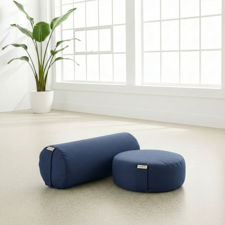 Yogaset Ananda (Dhyana meditatiekussen + Samtosha Yoga Bolster )