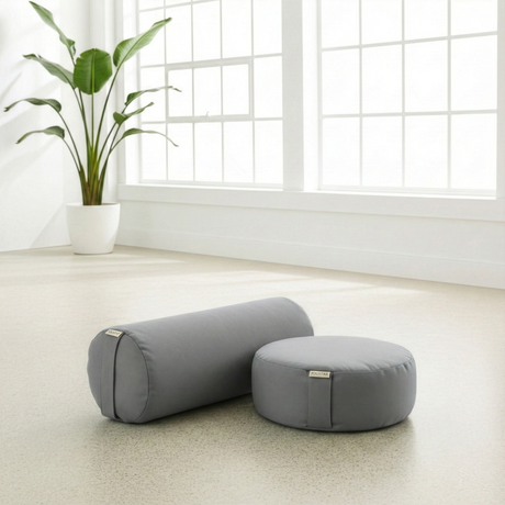 Yogaset Ananda (Dhyana meditatiekussen + Samtosha Yoga Bolster )