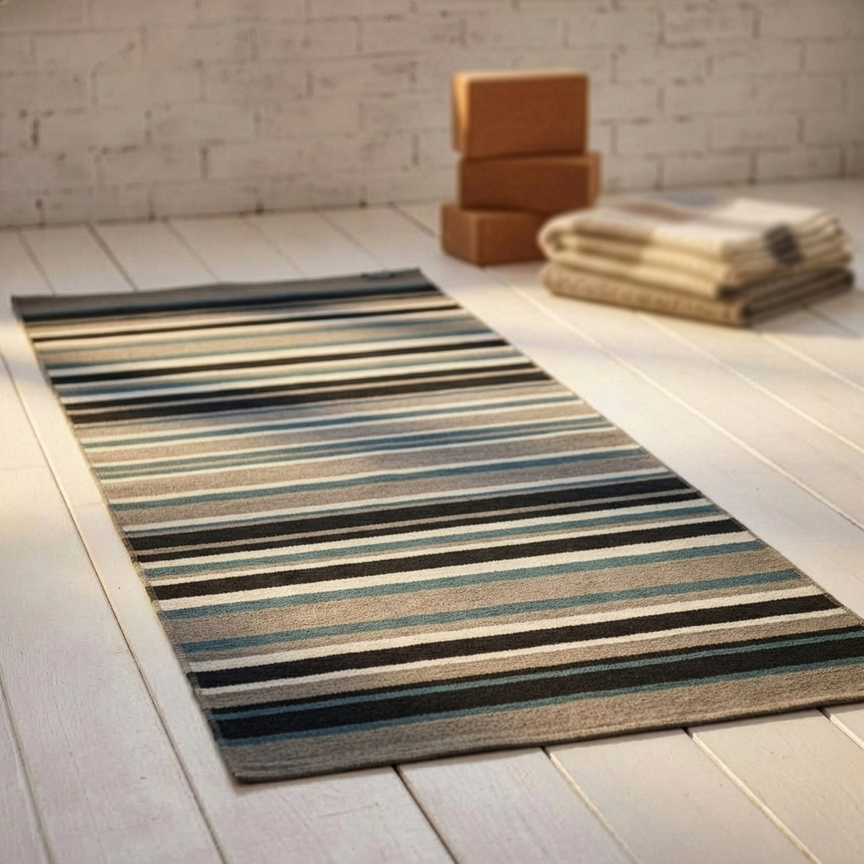 Yogateppich cotton rug - striped - YOGISHOP