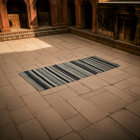 Tapis en coton Yogateppich - rayé