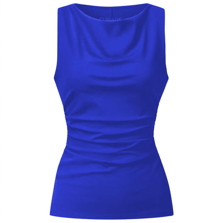 Yoga Top Sporty Elegant - royal blue - YOGISHOP
