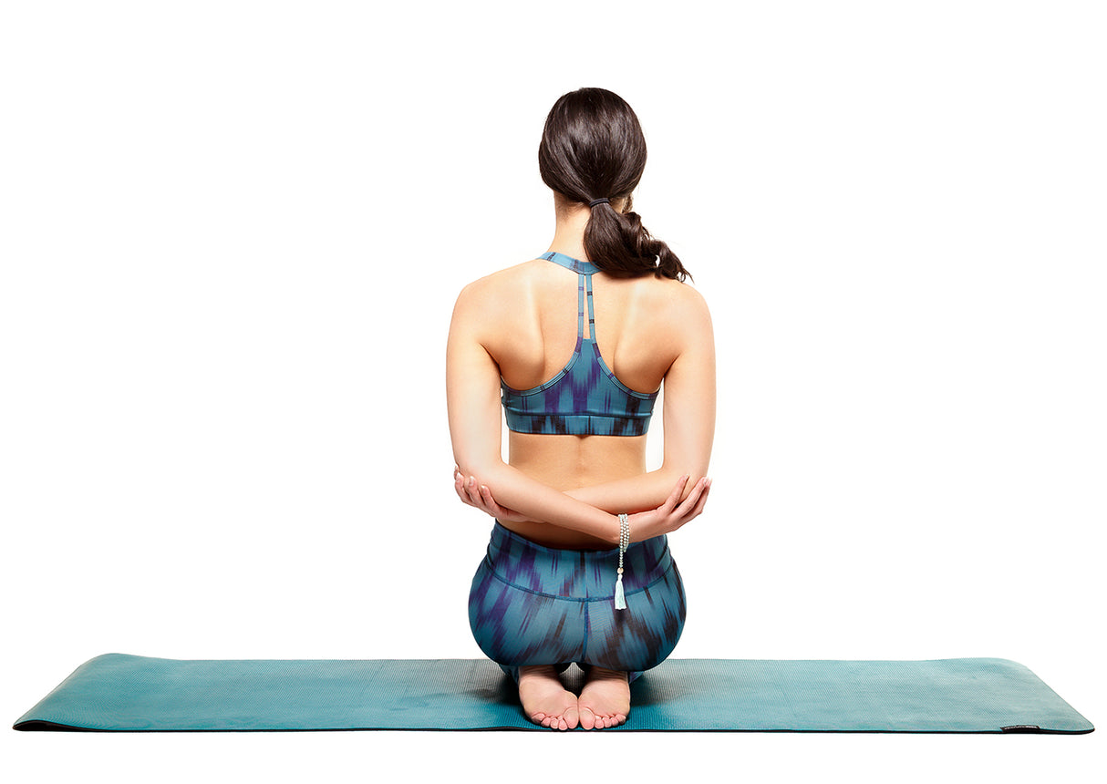 Yoga-Bra "Shiva" - Ikat aqua - YOGISHOP