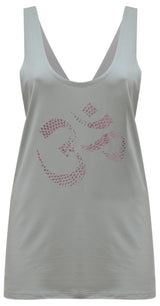 Yoga-Tank-Top "OM" - grey-green - YOGISHOP