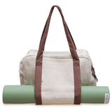 Sac de yoga yogibag® tout-en-un - jute - crème nature/taupe-gris