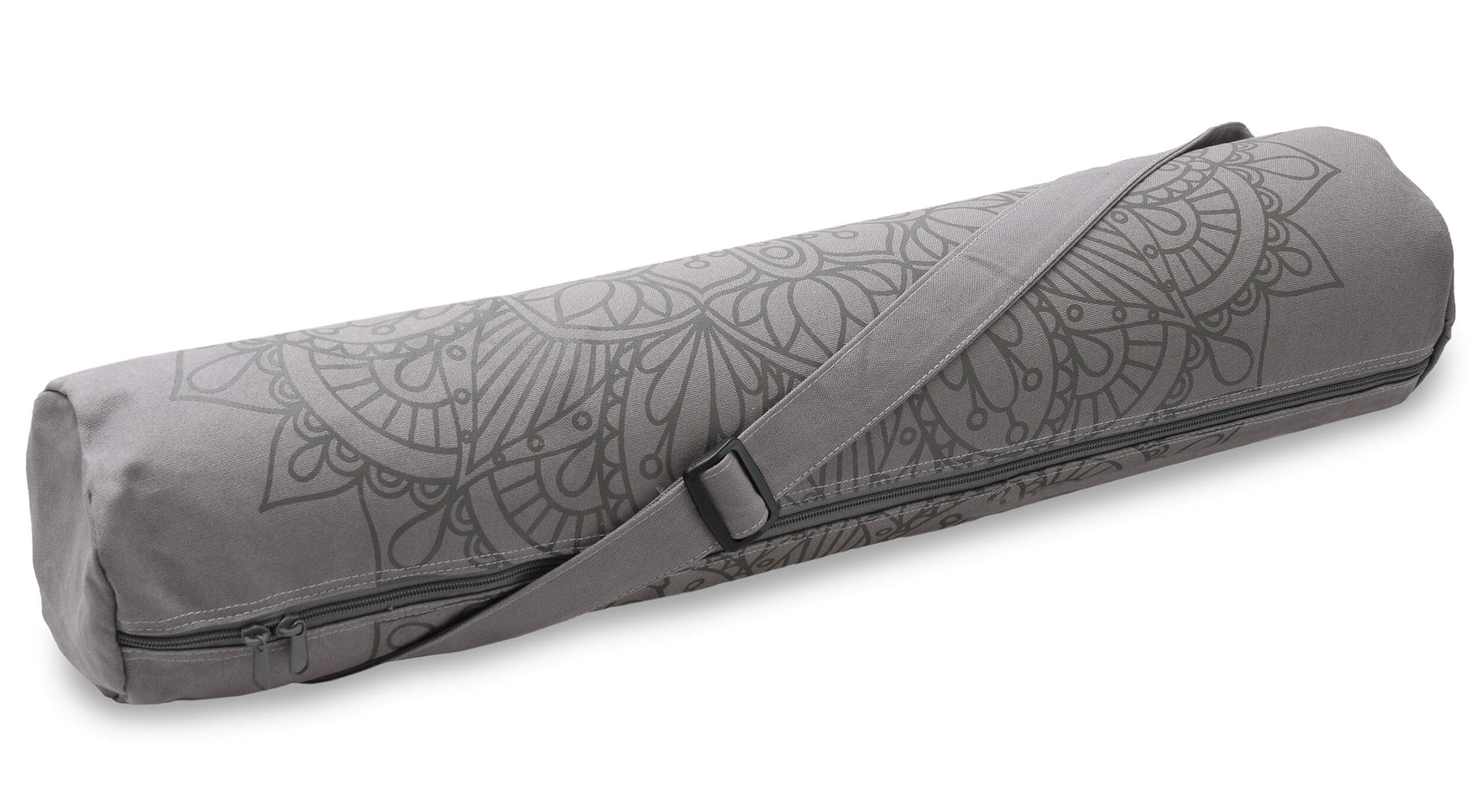 Yogatasche yogibag® basic - zip - cotton - art collection - 86 cm - lotus mandala - graphit - YOGISHOP