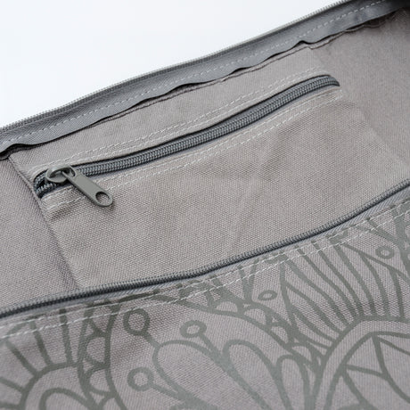 Yogatasche yogibag® basic - zip - cotton - art collection - 65 cm - lotus mandala - graphit - YOGISHOP