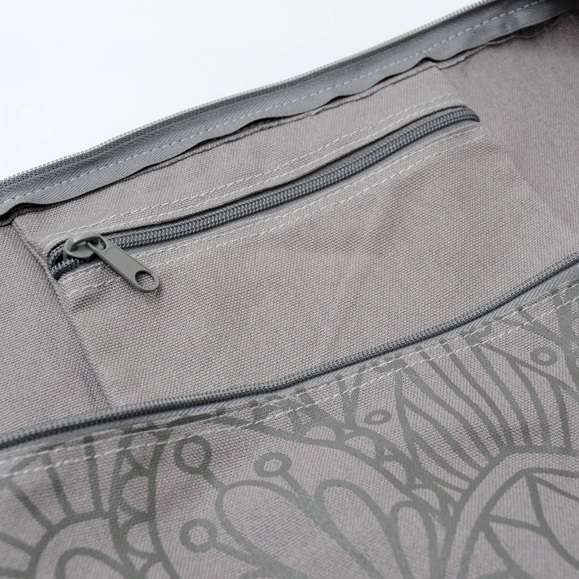 Yogatasche yogibag® basic - zip - cotton - art collection - 86 cm - lotus mandala - graphit - YOGISHOP