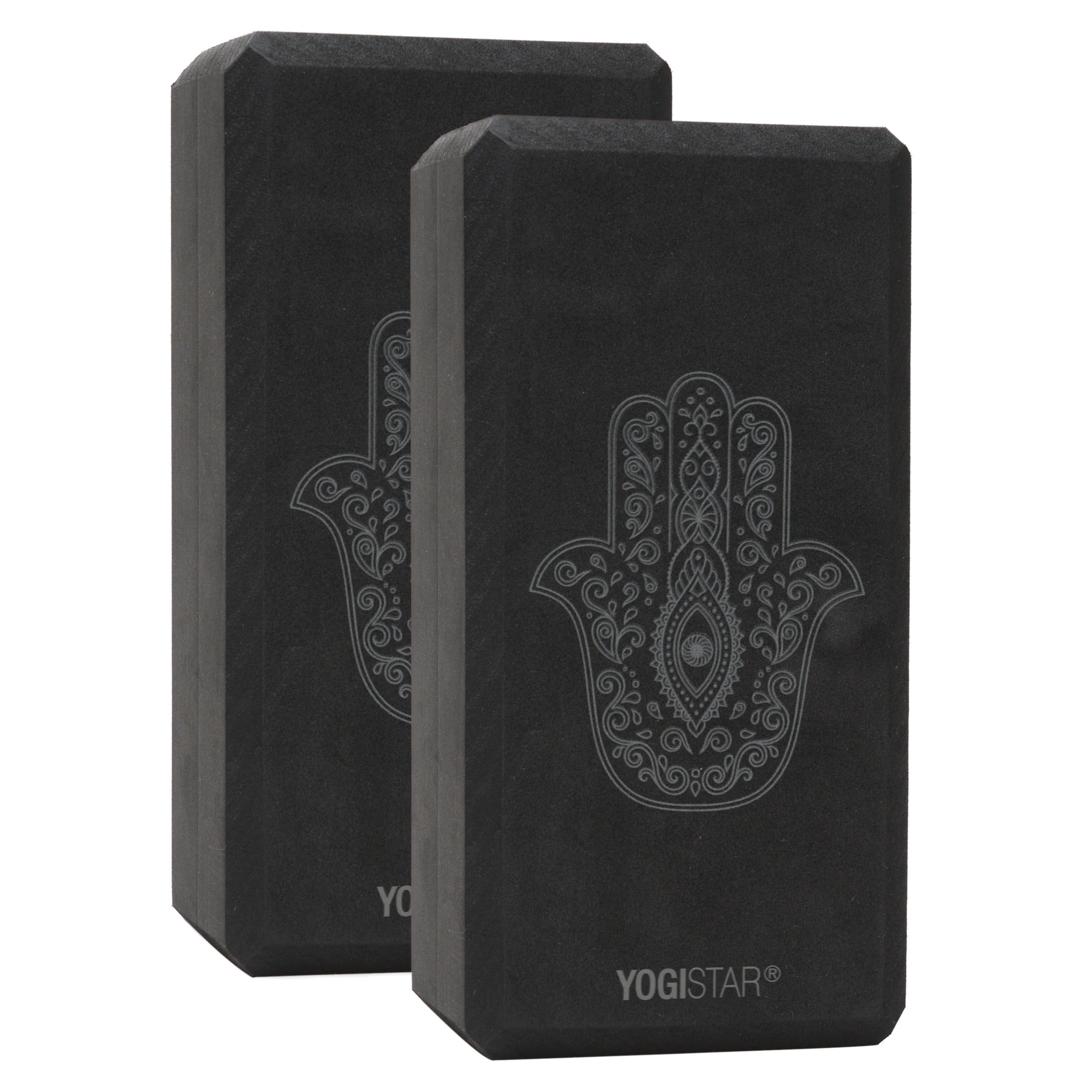 Yogablock yogiblock® basic - art collection - hand of fatima - zen black - 2er-Set - YOGISHOP