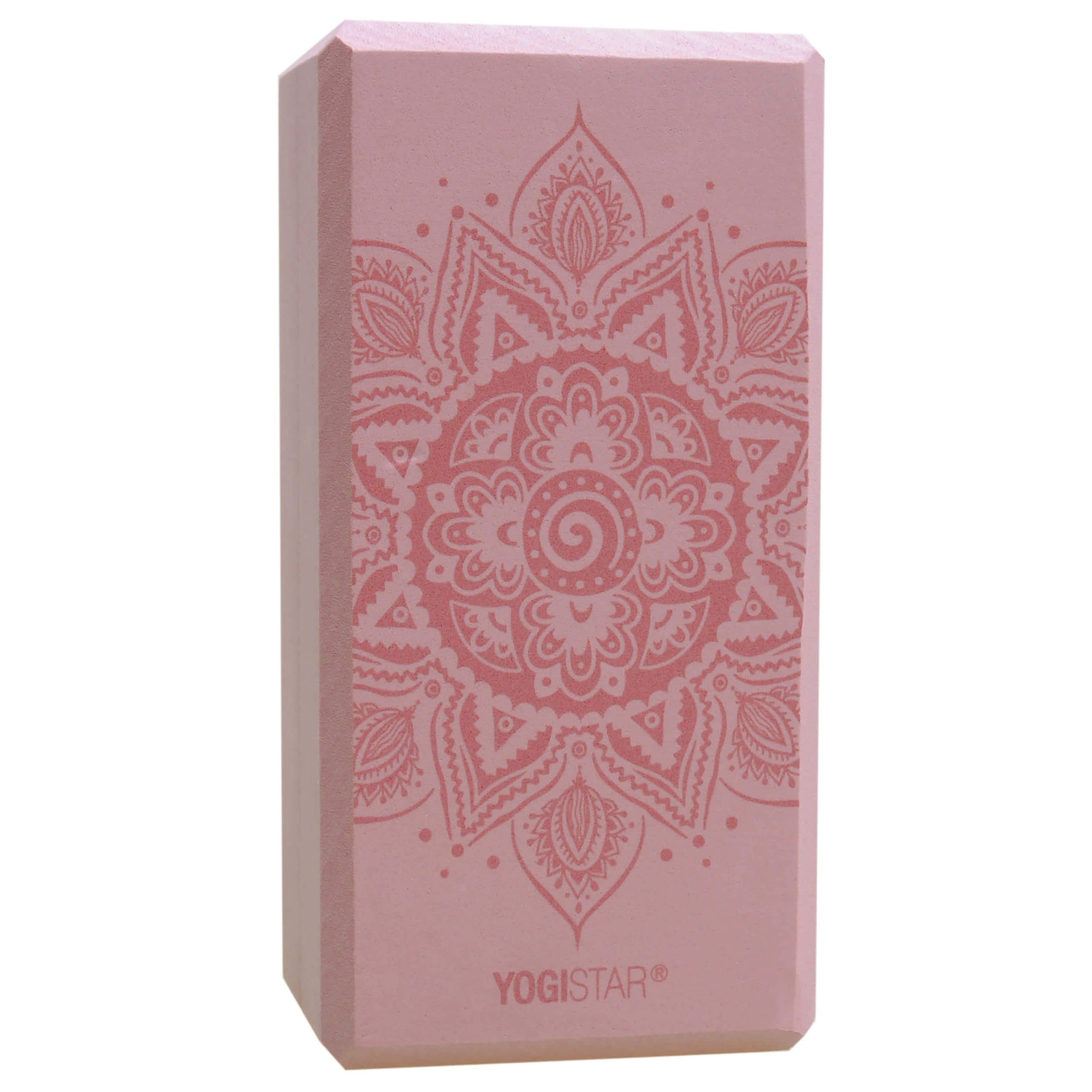 Yogablok yogiblock® basic - art collection - spiraal mandala - fluwelen roos